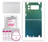 apgo Protective Skin Sticker for the back+sides compatible with Samsung Galaxy Z Flip 3, Full Wrap Film, Foil, Vinyl - Pattern Carbon Chameleon CAKA1