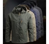 Chaquetas cortavientos para hombre, ropa de abrigo para hombre, abrigo impermeable para invierno y primavera, ropa con capucha para hombre L