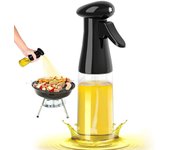 Spray de aceite de oliva para barbacoa, cocina, hornear, aceite de oliva, pulverizador, botella vacía, botella de vinagre, dispensador de aceitunas, ensalada 200 ML blanco