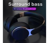 Auriculares estéreo plegables inalámbricos Bluetooth 5,0 auriculares de audio con ruido para reproductor de música deportivo con micrófono HD compatible con tarjeta TF para iphone Samsung Xiaomi blanco