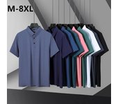 Polo de trabajo informal de verano para hombre, camiseta táctica de 3 botones de manga corta, camisetas de entrenamiento, polos de golf atléticos con cuello que absorbe la humedad de secado rápido M negro