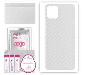 apgo Protective Skin Sticker for the back compatible with Vivo Y31s, Wrap Film, Foil, Vinyl - Pattern Transparent Carbon