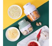 Mini picadora eléctrica de ajo, picadora multifunción de alimentos, picadora de ajo inalámbrica con carga USB 250mL verde