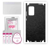 apgo Protective Skin Sticker for the back+sides compatible with Samsung Galaxy A52 4G, Full Wrap Film, Foil, Vinyl - Pattern Black Honeycomb