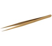 Pinzas de precisión portátiles, resistentes a la corrosión, de punta fina, para teléfono móvil y PC, color dorado oro