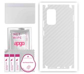 apgo Protective Skin Sticker for the back+sides compatible with Xiaomi Poco M4 Pro 5G, Full Wrap Film, Foil, Vinyl - Pattern Transparent Carbon