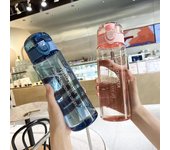 Botella de agua portátil de 780ML para beber té, taza para deportes al aire libre, suministros de Camping, herramientas de cocina y café 24*7.35cm color rosa
