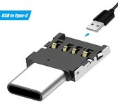 10 Uds mini conector adaptador tipo C a USB OTG compatible con teléfono Android S8 Note8 y teléfono inteligente USB mi habilitado tipo C Micro USB (10 pcs) negro