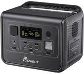 Central eléctrica portátil FOSSiBOT F800, generador solar LiFePO4 de 512 Wh, salida de CA de 800 W, entrada solar máxima de 200 W, 8 salidas