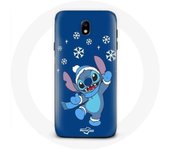 Coque pour Samsung Galaxy S4 Stitch neige Noël bleu