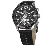 Reloj para hombre Westar Activ cronógrafo con correa de cuero y esfera negra de cuarzo 90249SBN103 100M negro