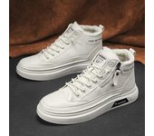 Zapatos de hombre, zapatillas de invierno de piel cálida, mocasines casuales de cuero, plataforma, moda deportiva, diseñador de lujo, patineta, senderismo, botas de tenis 39 beige