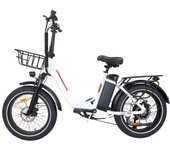 Bicicleta eléctrica BAOLUJIE DZ2030, motor de 750 W, batería extraíble de 48 V y 13 Ah, velocidad máxima de 45 km/h, alcance de 35 a 45 km, freno de disco mecánico. blanco