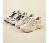 Zapatos casuales para mujer, zapatillas de plataforma gruesa, zapatos cómodos con cordones para caminar, zapatillas de tenis antideslizantes, zapatillas deportivas transpirables para correr para mujer 35 caqui