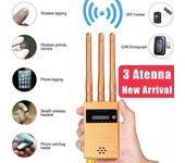 Detector antiespía profesional de 3 antenas, buscador de señales RF CDMA para GSM, rastreador GPS, cámara oculta inalámbrica, espionaje G619 oro