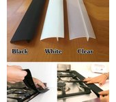 Cinta autoadhesiva fuerte, tira en forma de T a prueba de aceite, costura de mesa para cocina de Gas, tira antiincrustante negro
