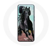 Coque Oppo A53 Cheval Noir De La Race Frisonne