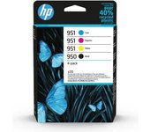 Cartuchos de tinta originales HP 950/951 para OfficeJet Pro 8600 - Paquete de 4 (negro, cian, magenta, amarillo)