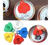 Herramientas de cocina Abridor de latas de bebidas Quita tapas de frascos Abridor de botellas portátil blanco