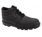 Botas con puntera de seguridad para hombre Grafters de cuero granulado 6 UK negro