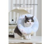 Collar isabelino suave para perros y gatos - Anillo antilamido para el cuello, ideal para después de cirugías y cuidados. XS-Adjustable 10-18cm