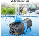 Bomba de agua sumergible 8000L/H - Bomba de agua de frecuencia variable Tecnología de onda sinusoidal DC ultra silenciosa DP3000 EU Plug negro