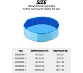 Piscina pieghevole para animales domésticos Piscina para perros pieghevole Blue20X80cm azul