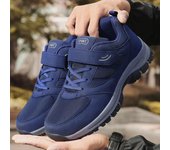 Zapatillas para correr a la moda para hombre con cierre de gancho y bucle, cómodas zapatillas transpirables resistentes al desgaste con amortiguación y amortiguación 35