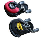 MUQZI-bolsa de almacenamiento para carrete de pesca portátil, accesorio deportivo, funda protectora, paquete de bolsa rojo/negro