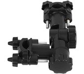 Soporte ajustable para caña de pescar, soporte para silla de pesca, soporte para paraguas, estante giratorio para asiento de pesca, 360 grados negro