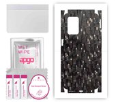 apgo Protective Skin Sticker for the back+sides compatible with Realme 8s 5G, Full Wrap Film, Foil, Vinyl - Pattern Carbon Black Pixel