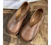 Zapatos para mujer 2024 punta redonda cuero normal casual señoras verano calzado planos planos 39 moda elegante entrega rápida joven e 35