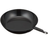 Sartén de hierro comercial Endo Shoji, color negro, con placa gruesa para horno, 24 cm, compatible con IH, fabricada en Japón, AHL94024 negro