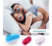 2 en 1 Salud Anti ronquidos y; Purificador de aire para aliviar la congestión nasal, dispositivo para roncar, ventilación, antironquidos, Clip para la nariz blanco