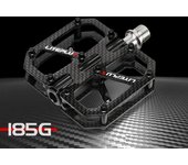 Pedales planos para bicicleta de montaña, pedales para bicicleta de carretera, ligeros, de fibra de carbono, con eje de titanio, pedales para bicicleta plegables, antideslizantes negro