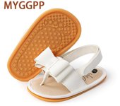 MYGGPP Verano Nuevo 0-1 años Sandalias de lazo Zapatos de bebé Zapatos para niños pequeños Zapatos para bebés 11cm blanco