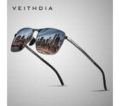 VEITHDIA Gafas de sol cuadradas vintage para hombre, lentes polarizadas UV400, gafas de sol masculinas para hombre negro