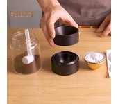 1 Juego de filtro de cápsula de café operación Simple llenado de polvo de larga duración conveniente fácil sellado Kit de recarga de cápsulas de café accesorios de cocina negro