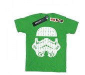 Star Wars Boys Christmas Stormtrooper Helmet T-Shirt 9-11 Years blanco
