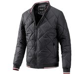 Parkas para hombre, Color sólido, cuello levantado, entramado de diamantes, cremallera, chaquetas masculinas, abrigos cálidos de otoño e invierno, ropa de moda para hombre M 50-55kg azul oscuro