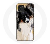 Coque Samsung Galaxy A03 Épagneul japonais Noir et Blanc Race de chiens