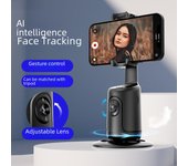 Nuevo Gimbal P01 para teléfono móvil con reconocimiento facial de IA y 360°: Artefacto de selfie en vivo con funciones antivibración y seguimiento
