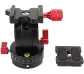 Cabezal de bola para trípode panorámico con giro e inclinación y placa de liberación rápida de tornillo de 14 pulgadas para Arca