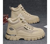 Botas Martin de suela gruesa para hombre para otoño/invierno: Botas de moto y senderismo modernas y resistentes al desgaste 41 Standard
