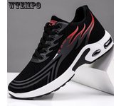 Zapatos de hombre Zapatillas de verano Zapatillas de deporte para hombre Zapatillas deportivas informales con cordones Zapatillas transpirables para correr Zapatillas de tenis para hombre 39 rojo/negro