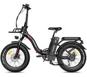 Fafrees F20 MAX bicicleta eléctrica Fatbike plegable Ebike 20 pulgadas 500W MTB bicicleta de nieve con batería 18AH cesta delantera 35 KM/H 500W Motor 18AH Battery negro