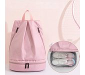 Bolsa de natación femenina separada, mochila de almacenamiento de playa repelente al agua, equipo deportivo, bolsa de natación, Bolsa pequeña portátil color rosa