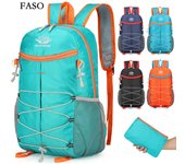 Mochilas de viaje plegables, bolsa de escalada impermeable al aire libre, mochila para montar, bolsa deportiva para hombre y mujer one size negro