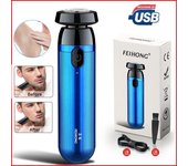 Nueva Mini Afeitadora eléctrica lavable, máquina de afeitar recargable por USB para hombres, afeitadora de barba de doble uso en seco y húmedo, recortadora de barba negro