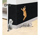 Protector de muebles autoadhesivo para rascar gatos, tapete para rascar paredes, tapete de juego adhesivo para rascar, protector de sofás de Cat Claws M marrón oscuro